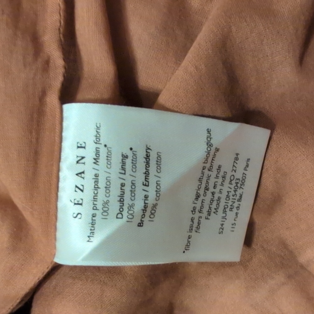 Sezane Tan and Cream Patterned Mini Skirt - Picture 7 of 10